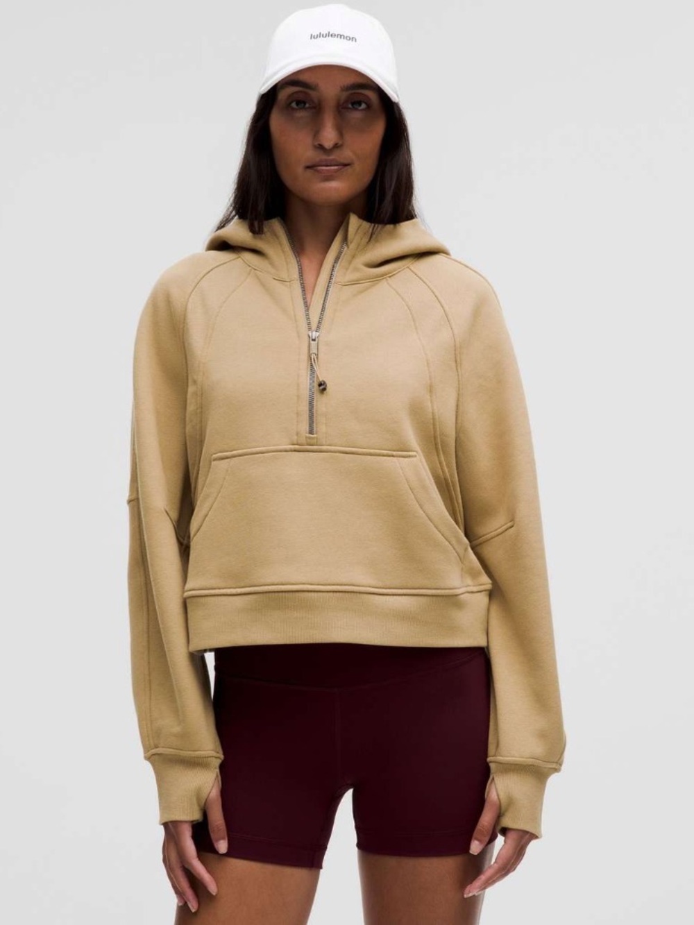 lululemon athletica Scuba Oversized Half-Zip Hoodie Size XS/S - Filbert Tan